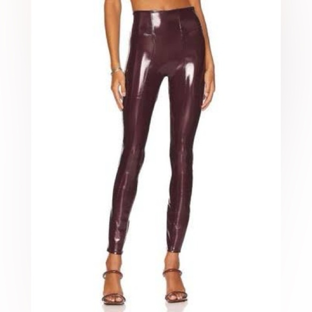 SPANX Ruby Faux Patent Leather Leggings Size XS